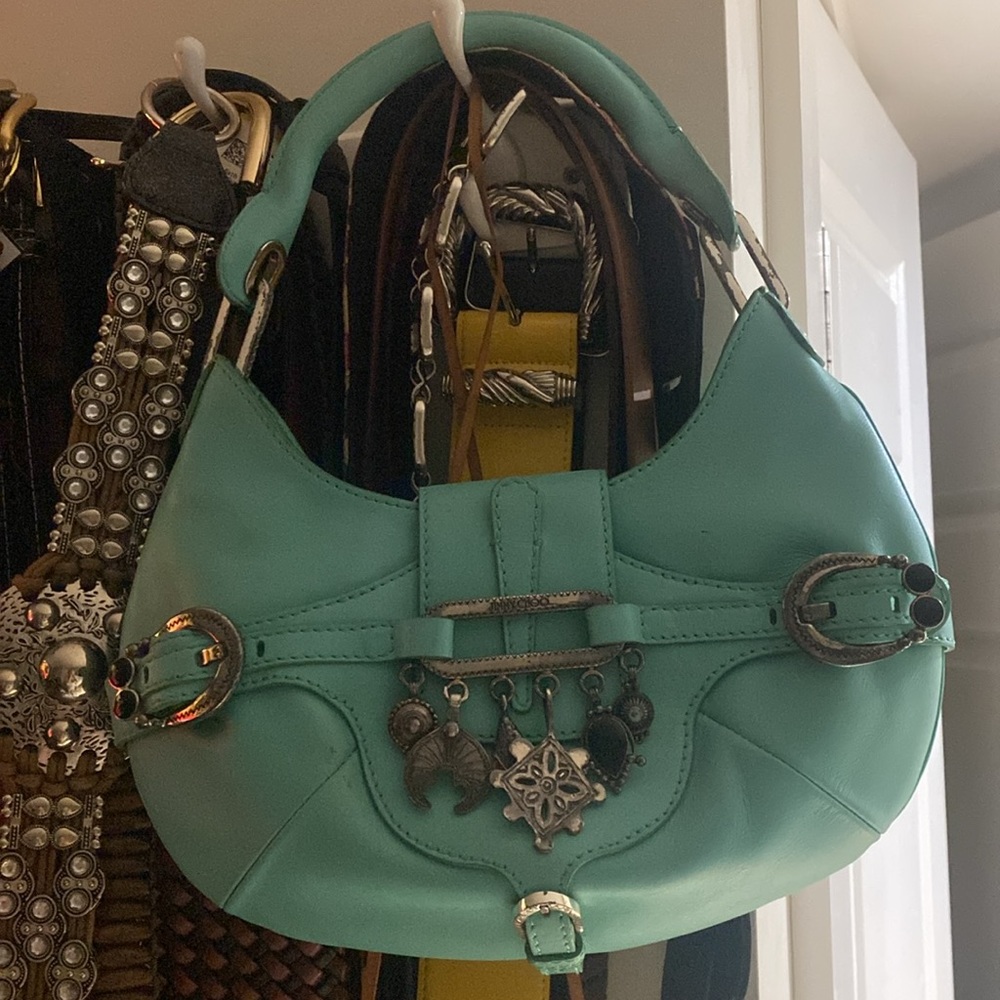Jimmy Choo turquoise purse